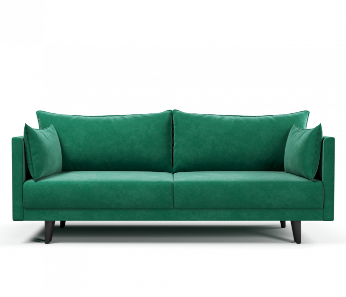 Диван прямой Сканди велюр Бинго зеленый